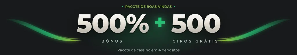 Topo do lobby da Onza em 31/10/2026: pacote de boas-vindas de 500% de bônus mais 500 giros grátis, pacote de cassino em 4 depósitos